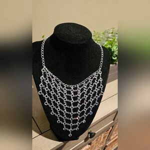 Chantelle Silver Crystal Necklace